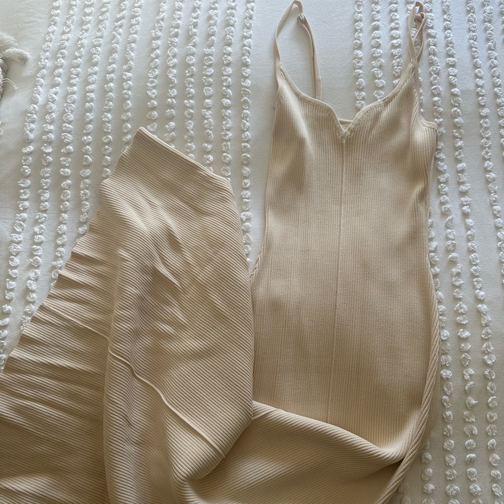 DISSH cream midi dress